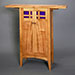 Cabinet in Dartmoor Oak with Cathedral Glass